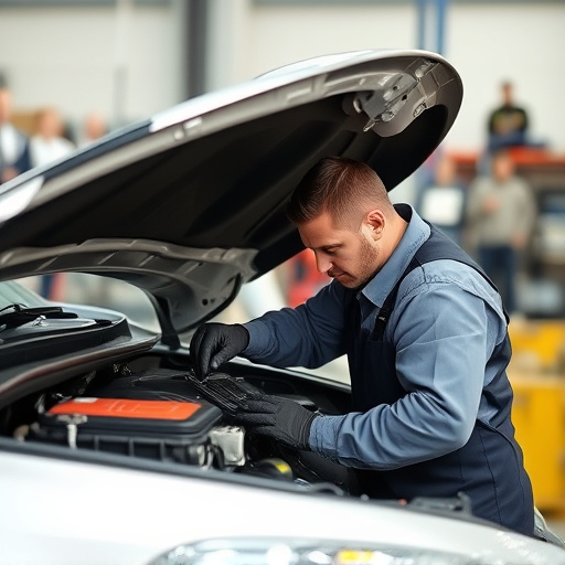 auto technician working