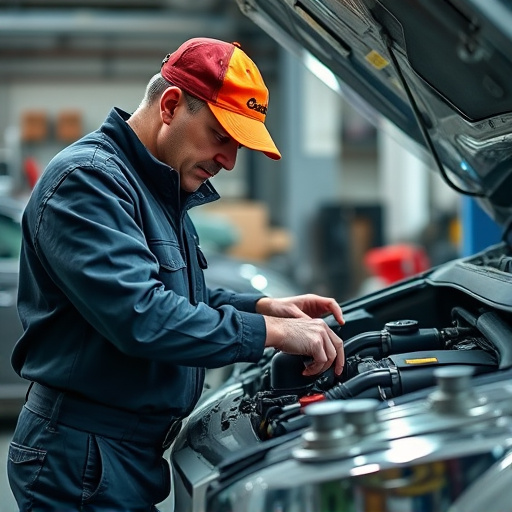auto technician working
