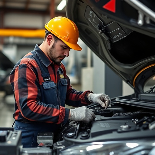 auto technician working