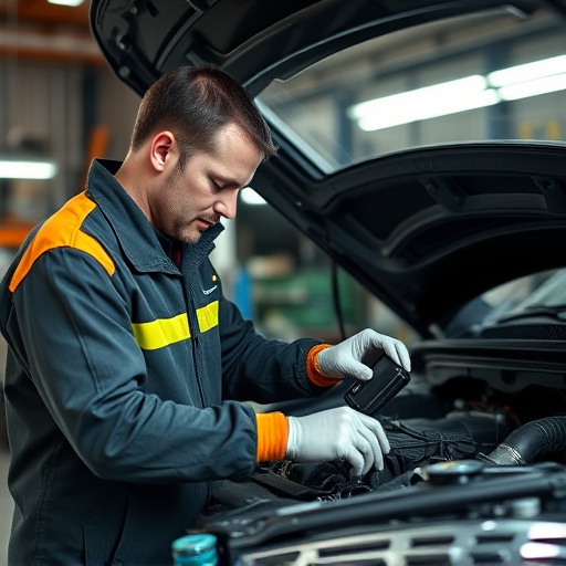 auto technician working
