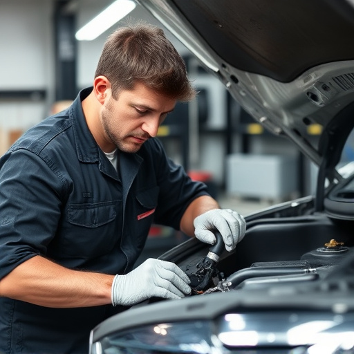 auto technician working
