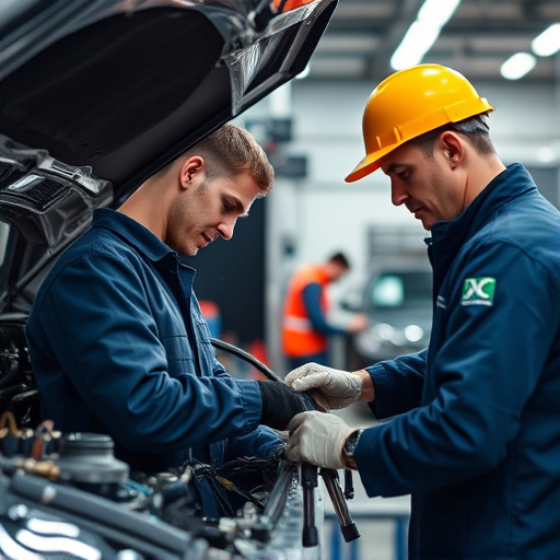 auto technician working