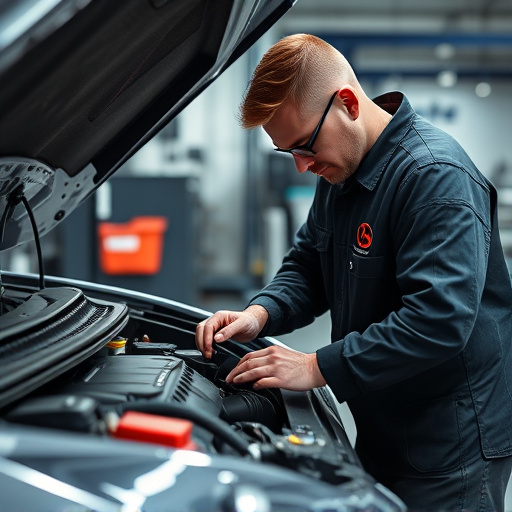 auto technician working