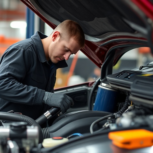 auto technician working