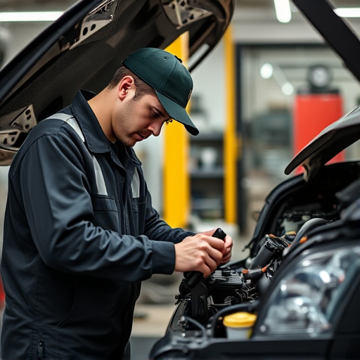 auto technician working