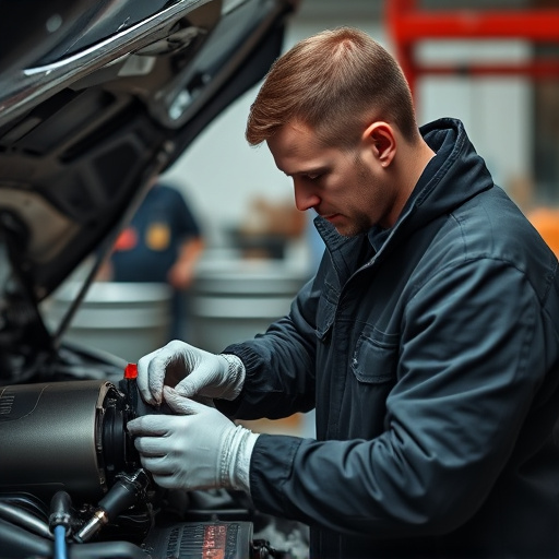 auto technician working