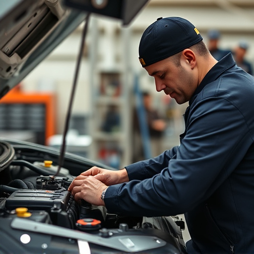 auto technician working