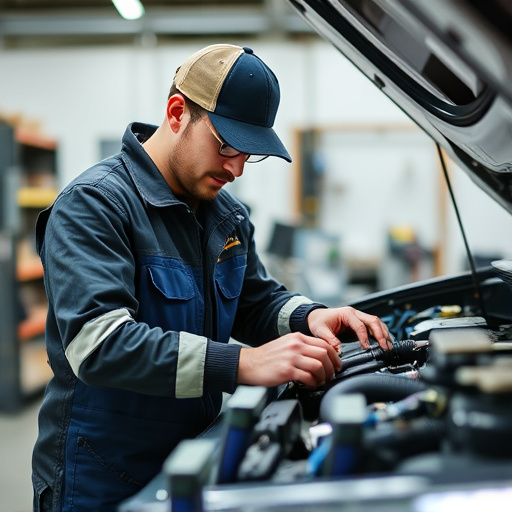 auto technician working