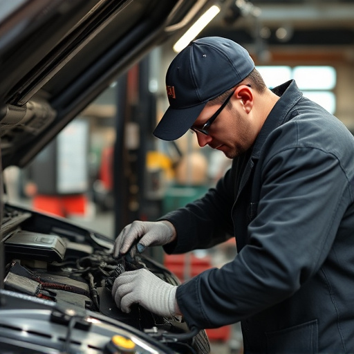 auto technician working