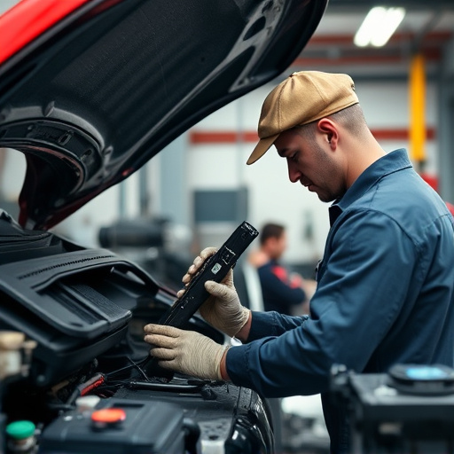 auto technician working