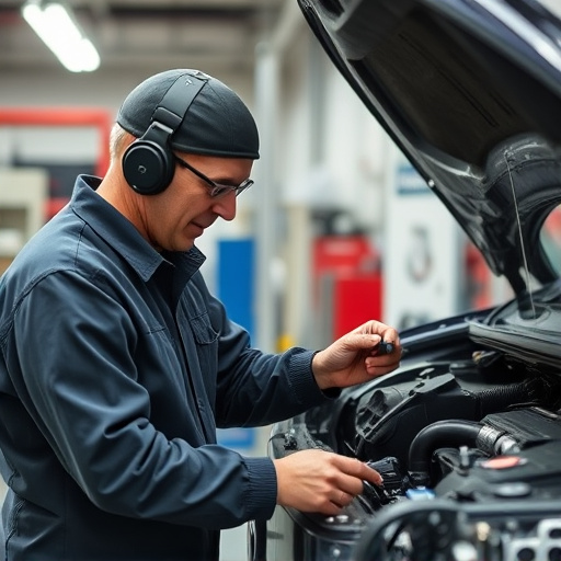 auto technician working