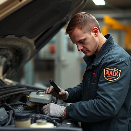 auto technician working