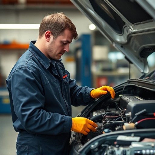 auto technician working