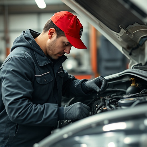 auto technician working