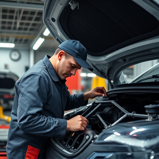 auto technician working