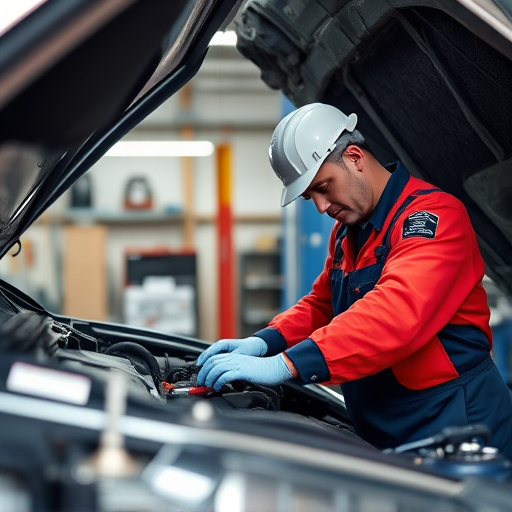 auto technician working