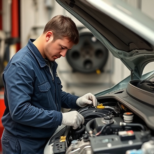 auto technician working