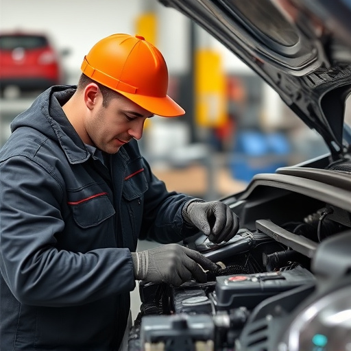 auto technician working