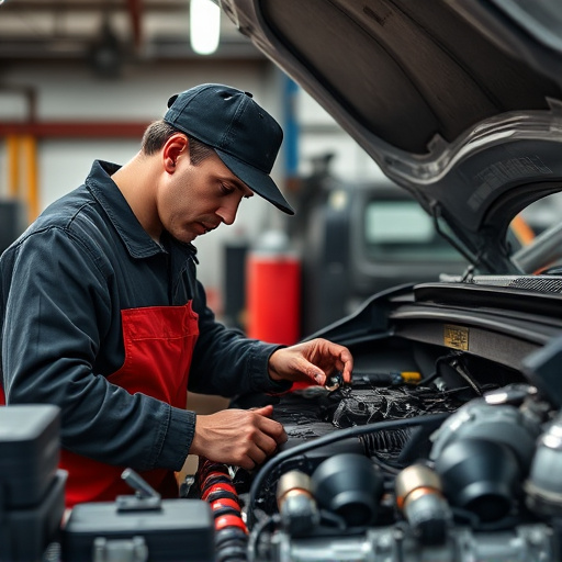 auto technician working