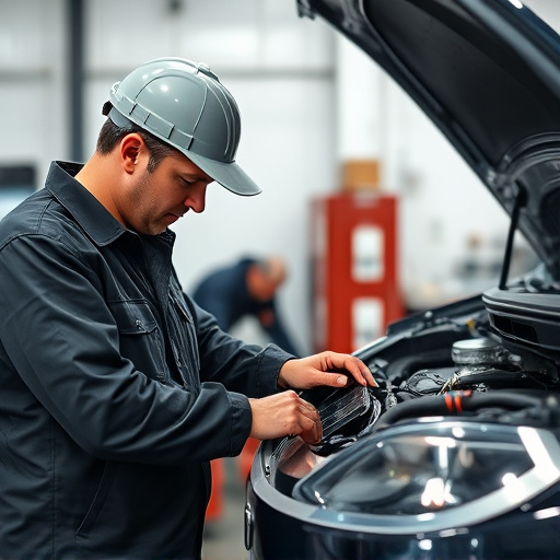 auto technician working