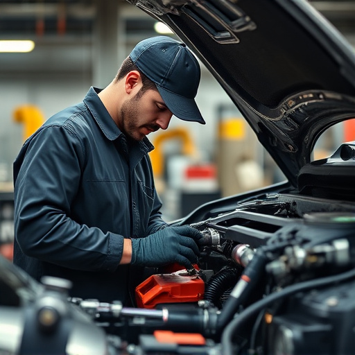 auto technician working
