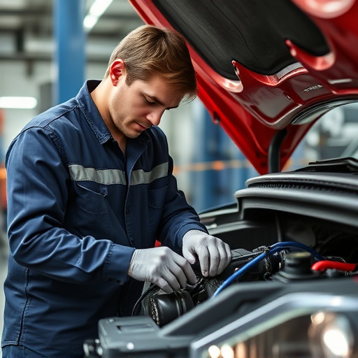 auto technician working