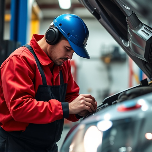 auto technician working
