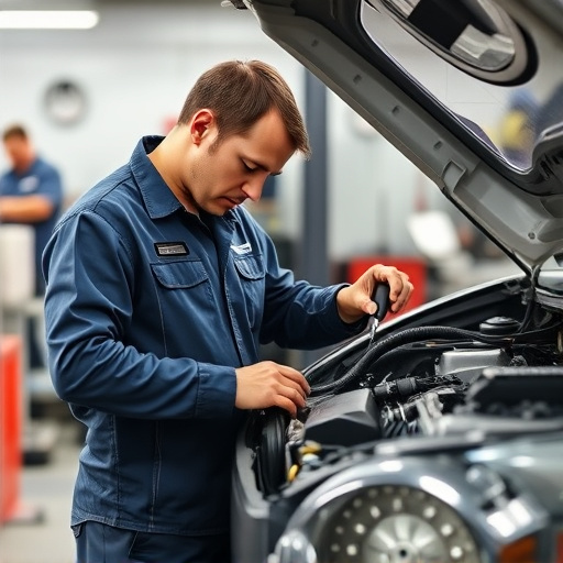 auto technician working