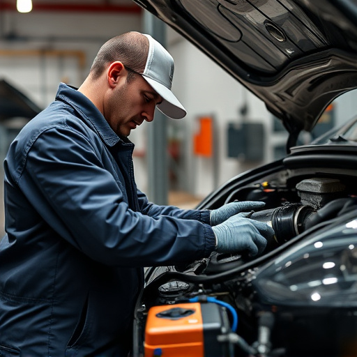 auto technician working