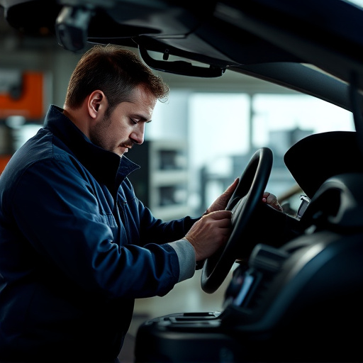auto technician working