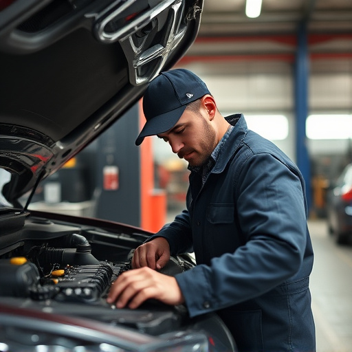 auto technician working