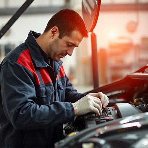 auto technician working