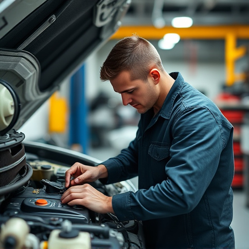 auto technician working
