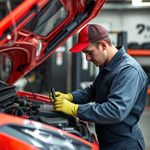 auto technician working