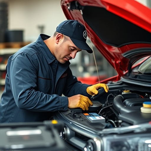 auto technician working