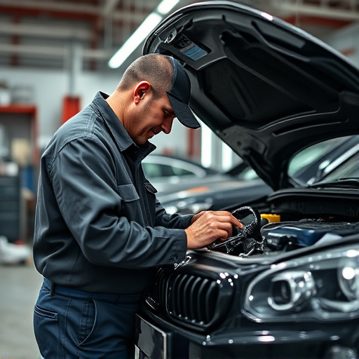 auto technician working