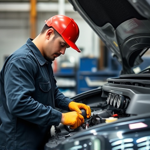 auto technician working