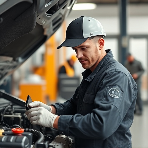 auto technician working