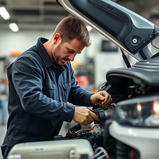 auto technician working