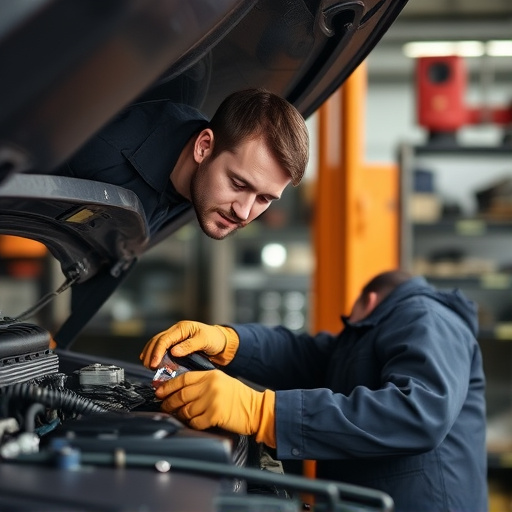 auto technician working