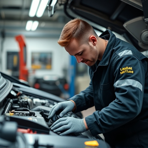 auto technician working