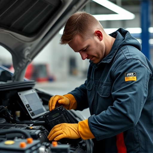 auto technician working