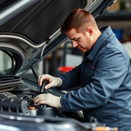auto technician working