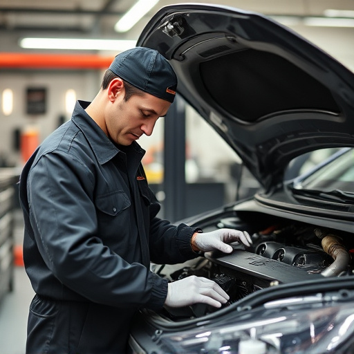 auto technician working