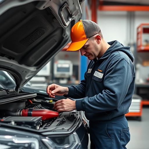 auto technician working