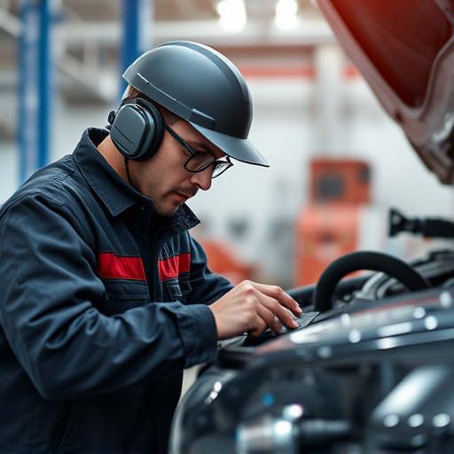 auto technician working
