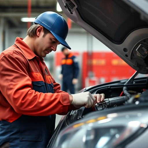 auto technician working