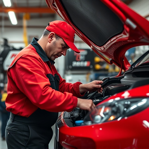 auto technician working