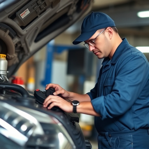 auto technician working