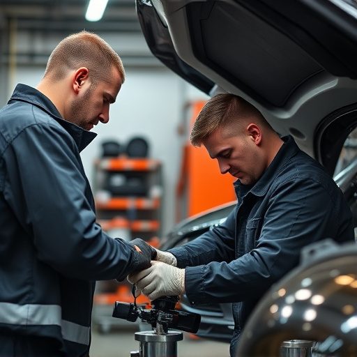 auto technician working